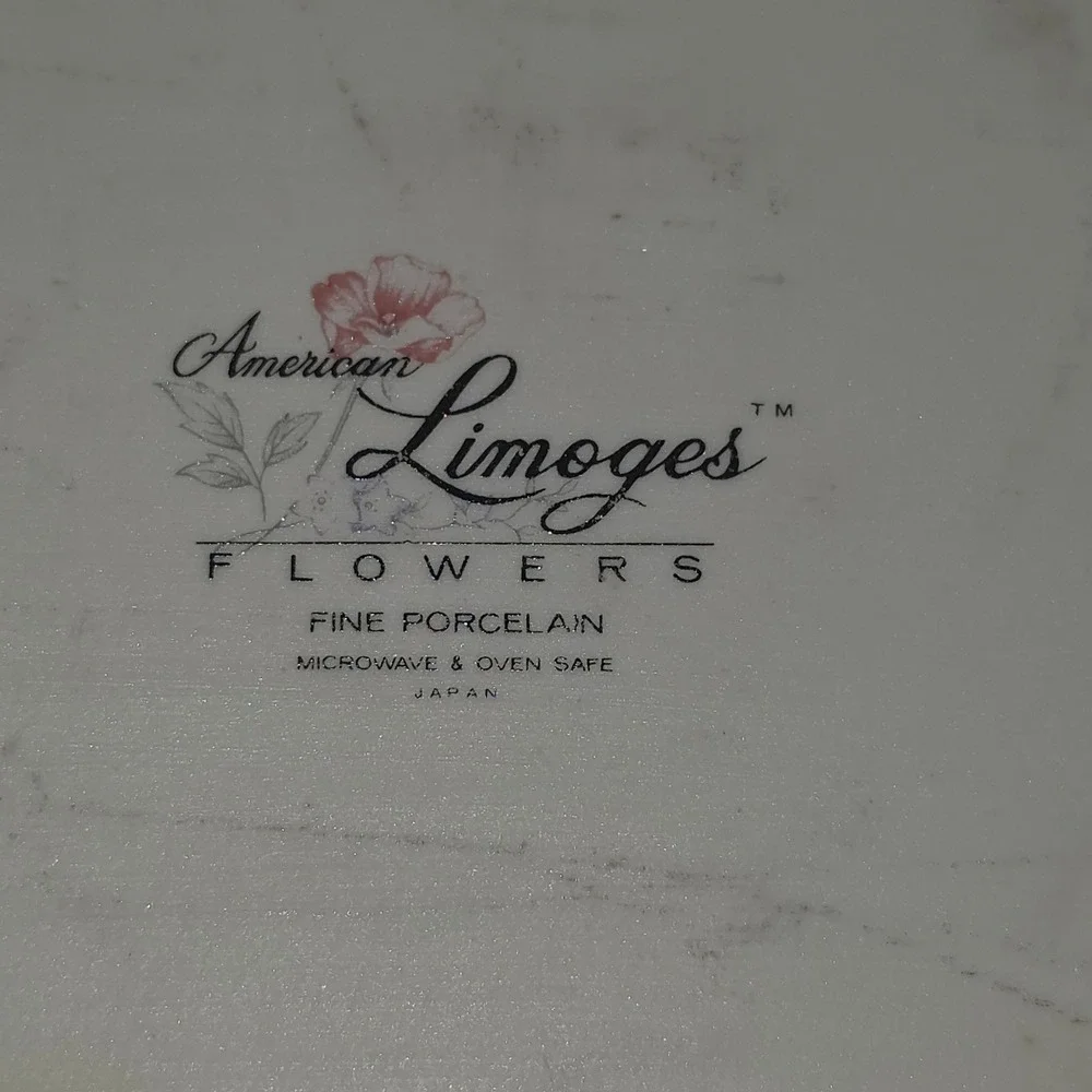 American Limoges Flowers Fine Porcelain 12.75